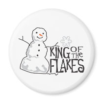 King Of Flakes Fridge Magnet