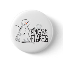 King Of Flakes Pinback Button