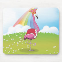King of Flamingos Mouse Pads