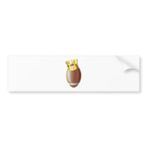 King of football illustration bumper stickers