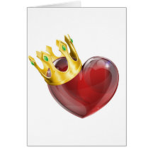 King of hearts concept greeting card