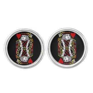 King of Hearts Design Cuff Links