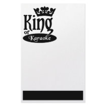 King of Karaoke stationary, customize Personalised Stationery