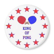 King of Ping Pong Fridge Magnets