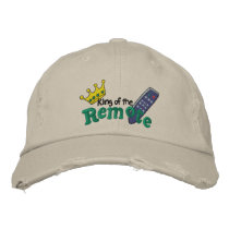 King of Remote embroidered hats