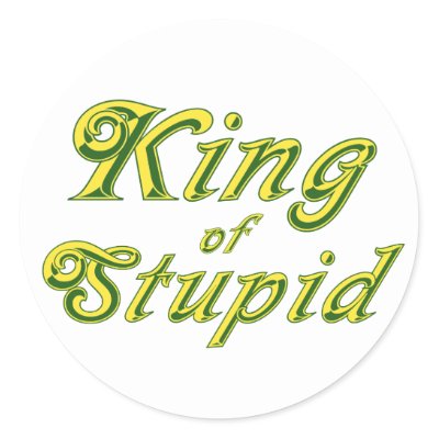 http://rlv.zcache.com/king_of_stupid_sticker-p217926366957473930envb3_400.jpg