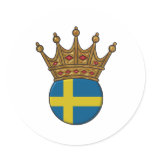 King Of Sweden Round Sticker