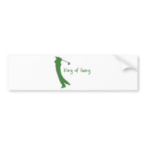 king of swing golf bumper sticker