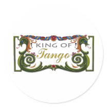 King of Tango exclusive design! Round Stickers
