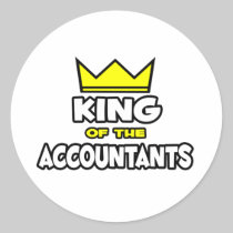 King of the Accountants Round Sticker