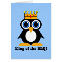 king of the bbq greeting card
