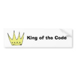 King of the Code (D) Bumper Sticker