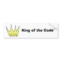 King of the Code (D) bumper stickers by ecanus_fallen_angel King of the Code (D) bumper stickers