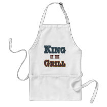 King of the Grill BBQ Cooking Slogan Apron