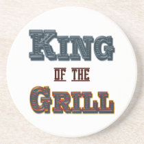 King of the Grill BBQ Saying Coaster coasters