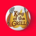 King of the Grill Button Badge by imagefactory King of the Grill Button Badge