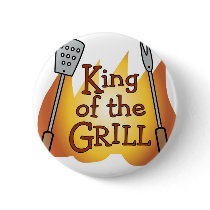 King of the Grill Button Badge by imagefactory King of the Grill Button Badge