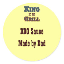 King of the Grill Custom Canning Label Sticker stickers