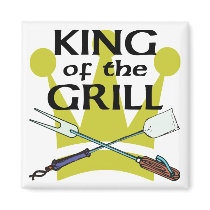 King of the Grill Magnet