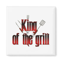 King of the Grill Magnets