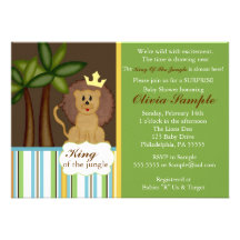 King of the Jungle Baby Shower Invitation