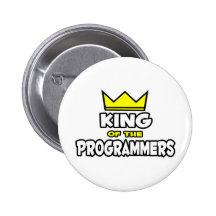 King of the Programmers Pinback Buttons