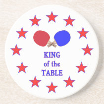 King of the Table Ping Pong Drink Coasters