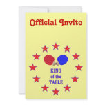 King of the Table Ping Pong Personalized Invite