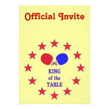 King of the Table Ping Pong Personalized Invite