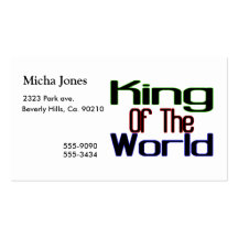 King Of The World Business Card Templates