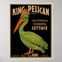 King Pelican Brand Lettuce Print