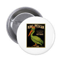 King Pelican Lettuce Pinback Button