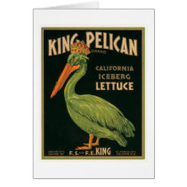 King Pelican Lettuce Vintage Crate Label Card