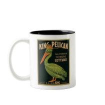 King Pelican Lettuce Vintage Crate Label Mugs