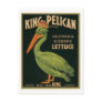 King Pelican Lettuce Vintage Crate Label Post Card