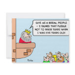 king pledge raise taxes custom announcements