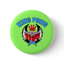 King Pong 2 - Beer Pong Pinback Buttons