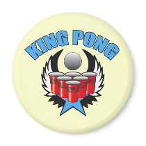 King Pong 3 - Beer Pong Magnet