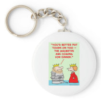 king queen armor macbeths dinner shakespeare key chains