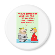 king queen armor macbeths dinner shakespeare magnet