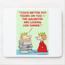 king queen armor macbeths dinner shakespeare mouse pad