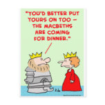 king queen armor macbeths dinner shakespeare postcards