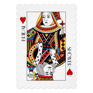 King & Queen of Hearts Bridal Shower Invitations