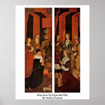 King Rene Of Anjou And Wife By Nicolas Froment Print