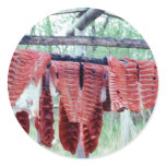 King Salmon Drying on Racks stickers