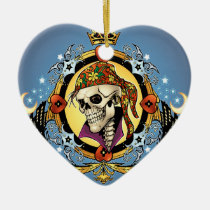 pirate, gothic, skull, skulls, skeleton, skeletons, crown, doves, al rio, military, hearts, king, city, urban, Ornamento com design gráfico personalizado