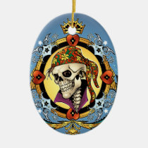 pirate, gothic, skull, skulls, skeleton, skeletons, crown, doves, al rio, military, hearts, king, city, urban, Ornament with custom graphic design