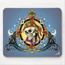 pirate, gothic, skull, skulls, skeleton, skeletons, crown, doves, al rio, military, hearts, king, city, urban, Mouse pad with custom graphic design