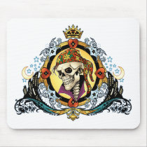 skull, skulls, skeleton, skeletons, hearts, king, crown, doves, city, urban, al rio, military, Mouse pad with custom graphic design