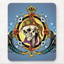 pirate, gothic, skull, skulls, skeleton, skeletons, crown, doves, al rio, military, hearts, king, city, urban, Mouse pad with custom graphic design